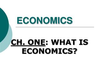 ECONOMICS