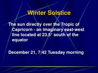 Winter Solstice