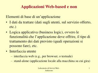 Applicazioni Web-based e non