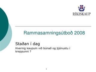 Rammasamningsútboð 2008