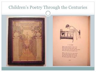 Children’s Poetry Through the Centuries