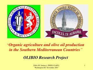 “ Organic agriculture and olive oil production in the Southern Mediterranean Countries ”
