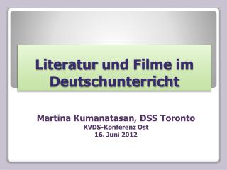 Literatur und Filme im Deutschunterricht