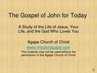 The Gospel of John for Today