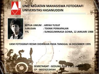UNIT KEGIATAN MAHASISWA FOTOGRAFI UNIVERSITAS HASANUDDIN