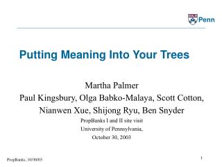 Putting Meaning Into Your Trees