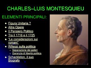 CHARLES–LUIS MONTESQUIEU