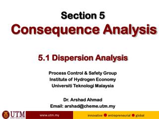 Section 5 Consequence Analysis 5.1 Dispersion Analysis