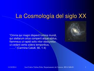 La Cosmología del siglo XX