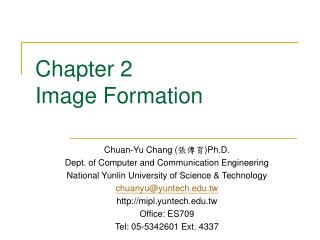 Chapter 2 Image Formation