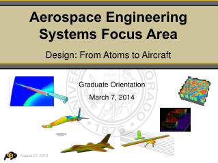 Aerospace Engineering Systems Focus Area Design: From Atoms to Aircraft