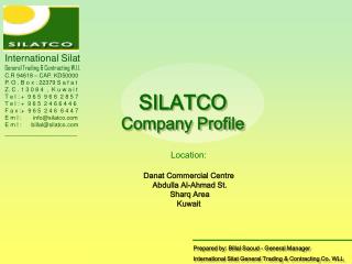 International Silat General Trading &amp; Contracting W.l.l. C.R 94618 – CAP. KD50000