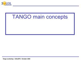 TANGO main concepts