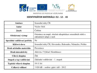 Identifikátor materiálu: EU - 12 - 43