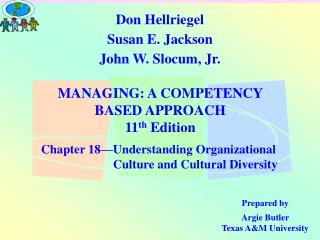 MANAGING: A COMPETENCY BASED APPROACH 11 th Edition