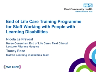 End of Life Care Training Programme for Staff Working with People with Learning Disabilities