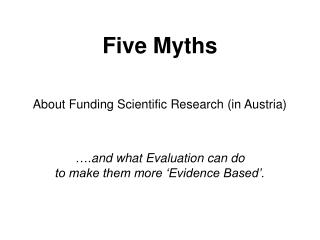Five Myths