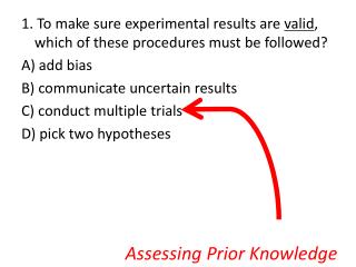 Assessing Prior Knowledge