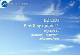 BØK100 Bedriftsøkonomi 1