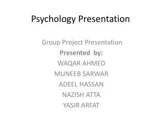 Psychology Presentation