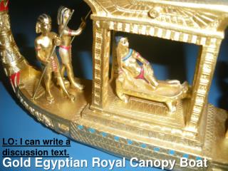 Gold Egyptian Royal Canopy Boat