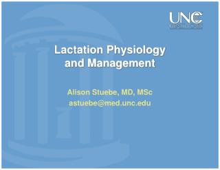Lactation Physiology and Management