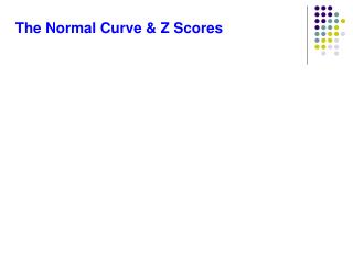 The Normal Curve &amp; Z Scores