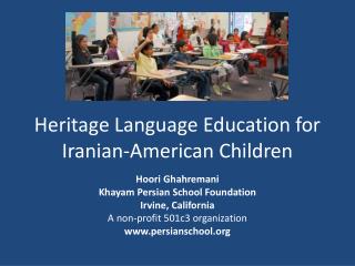Heritage Language Education for Iranian-American Children