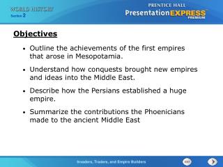 Outline the achievements of the first empires that arose in Mesopotamia.