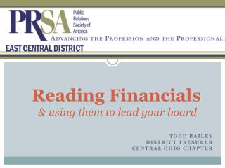 Reading Financials &amp; using them to lead your board