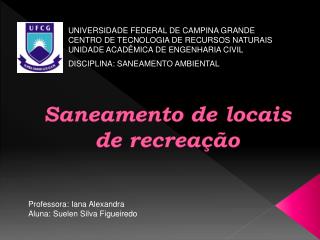 Saneamento de locais de recreação