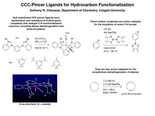 CCC-Pincer Ligands for Hydrocarbon Functionalization