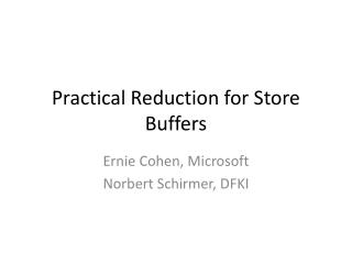 Practical Reduction for Store Buffers