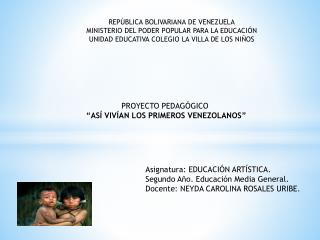 REPÚBLICA BOLIVARIANA DE VENEZUELA MINISTERIO DEL PODER POPULAR PARA LA EDUCACIÓN