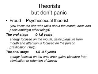 Theorists but don’t panic