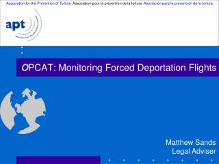 O PCAT: Monitoring Forced Deportation Flights