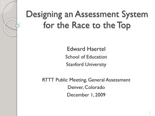 Designing an Assessment System for the Race to the Top