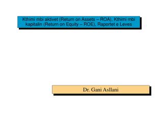Dr. Gani Asllani