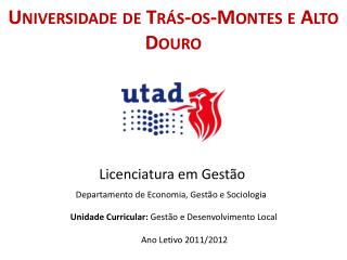 Universidade de Trás-os-Montes e Alto Douro