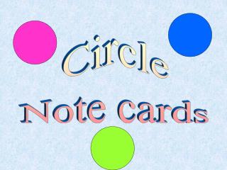 Circle Note cards