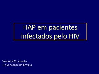 HAP em pacientes infectados pelo HIV