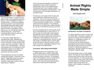 Animal Rights Made Simple