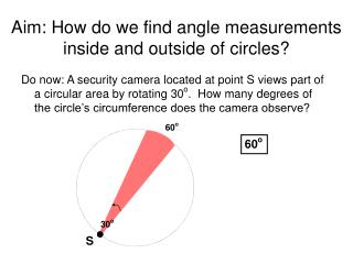 Aim: How do we find angle measurements inside and outside of circles?