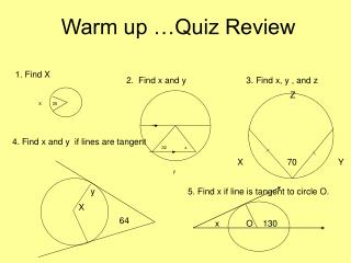 Warm up …Quiz Review