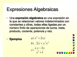 Expresiones Algebraicas