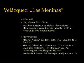 Velázquez: „Las Meninas”