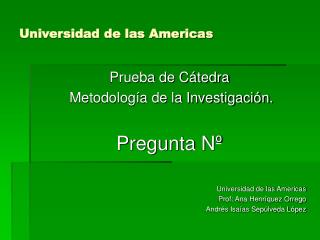 Universidad de las Americas