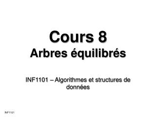 Cours 8 Arbres équilibrés