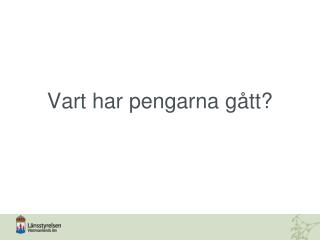 Vart har pengarna gått?