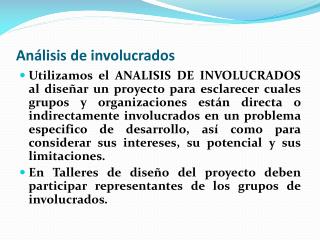 Análisis de involucrados